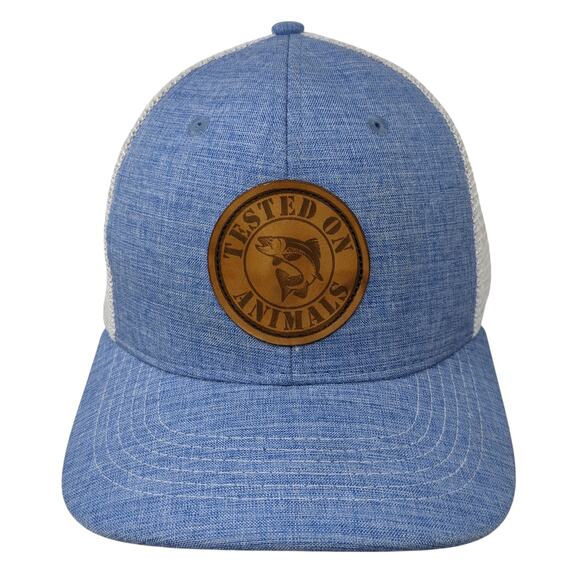 Tested on Animals Trucker Hat Blue One Size Adjustable Mesh Arcadian Outfitters - Picture 1 of 8